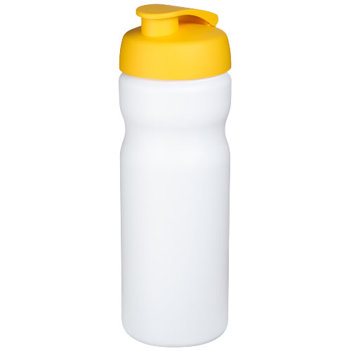 Bidon personnalisable de sport 650ml Baseline® Blanc / Jaune